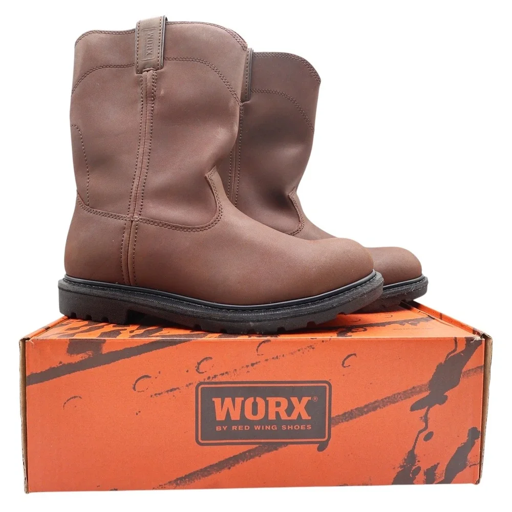 WORX Modern 5701 Steel Toe Work Boots Mens 12 Brown Leather NWT NIB